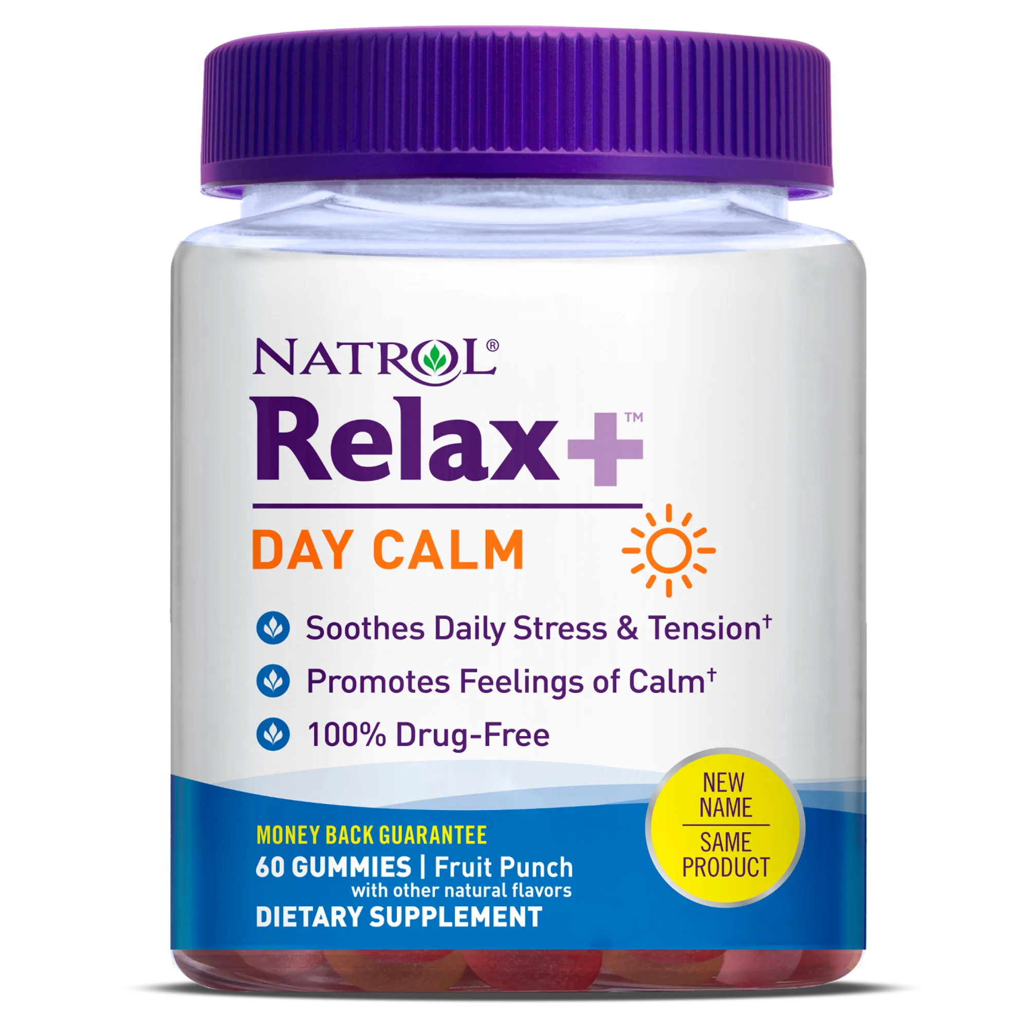 Natrol Relax+ Day Calm Gummies, Mood & Stress 60 Жевательных конфет