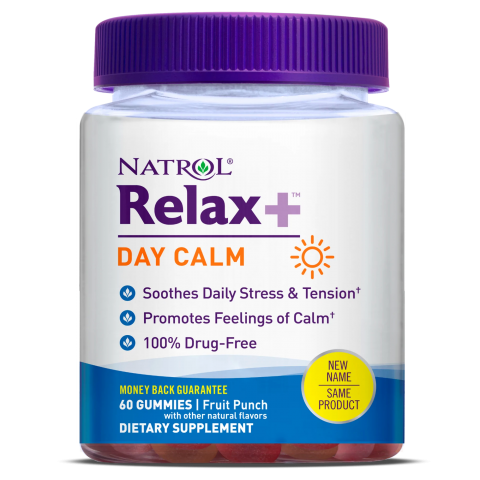 Natrol Relax+ Day Calm Gummies, Mood & Stress 60 Жевательных конфет