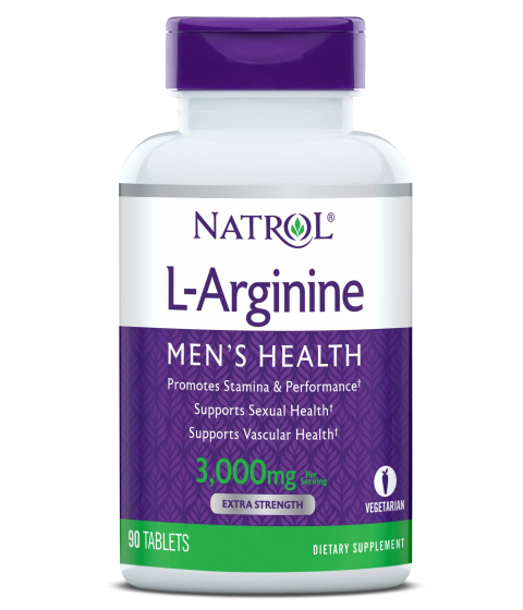 Natrol L-Arginine Extra Strength 3000 Mg, 90 Таблеток