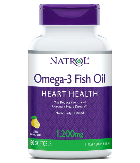 Natrol Omega-3 Fish Oil 1200 Mg, 60 Капсул  