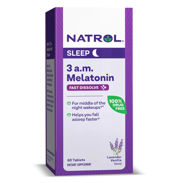 Natrol 3 A.M. Melatonin F/D Lavender Vanilla 60 таблеток