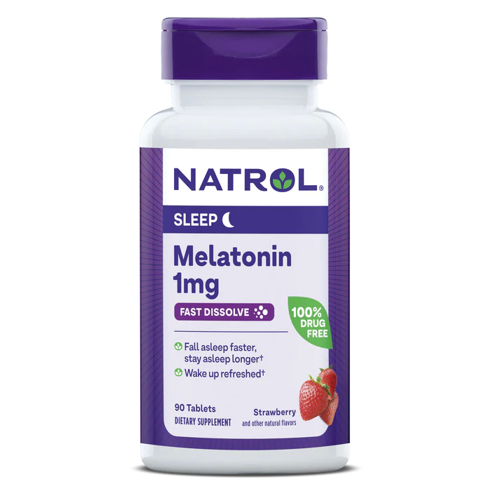 Natrol Melatonin 1 mg F/D Strawberry 90 таблеток