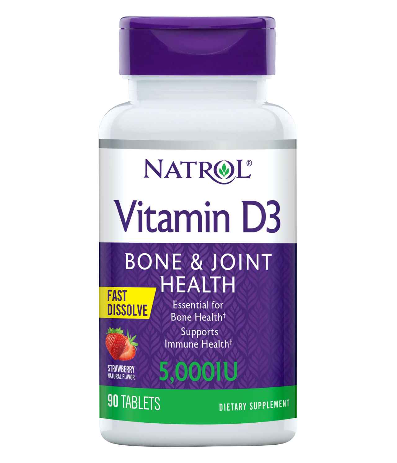 Natrol Vitamin D3, Bone & Joint Health 5000 Mg, 90 Таблеток