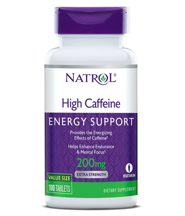 Natrol High Caffeine Extra Strength Tablets 200 Mg, 100 таблеток